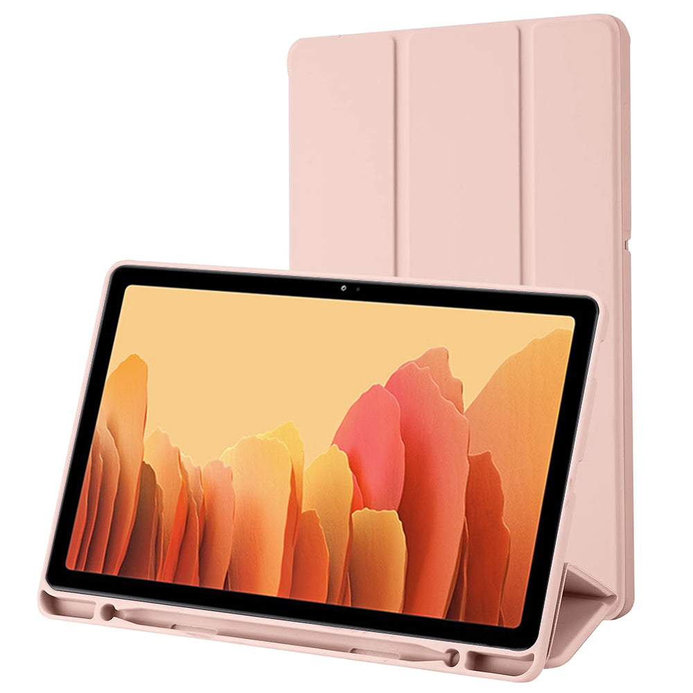 Husa de protectie pentru tableta Techsuit Flex Trifold compatibila cu Samsung Galaxy Tab A7 10.4 2020 T505, roz, TPU