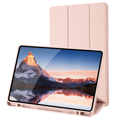 Husa de protectie pentru tableta Techsuit Flex Trifold compatibila cu Samsung Galaxy Tab S6 Lite (2020), roz, TPU