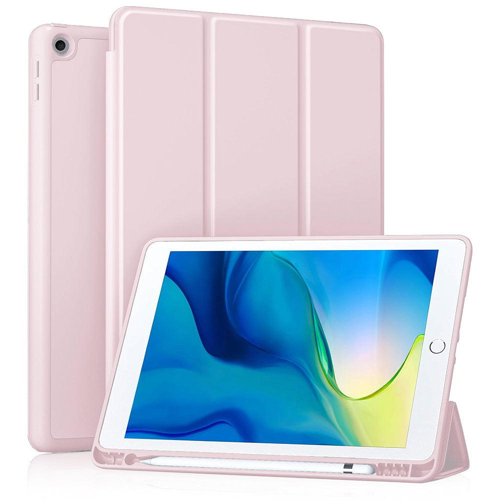 Husa de protectie pentru tableta Techsuit Flex Trifold compatibila cu Apple iPad 10.2 (2020), roz, TPU