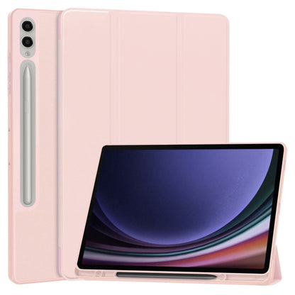 Husa de protectie pentru tableta Techsuit Flex Trifold compatibila cu Samsung Galaxy Tab S9 Plus, roz, TPU