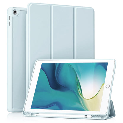 Husa de protectie pentru tableta Techsuit Flex Trifold compatibila cu Apple iPad 10.2 (2021), bleu, TPU
