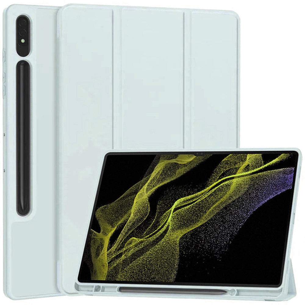 Husa de protectie pentru tableta Techsuit Flex Trifold compatibila cu Samsung Galaxy Tab S8 Ultra, bleu, TPU