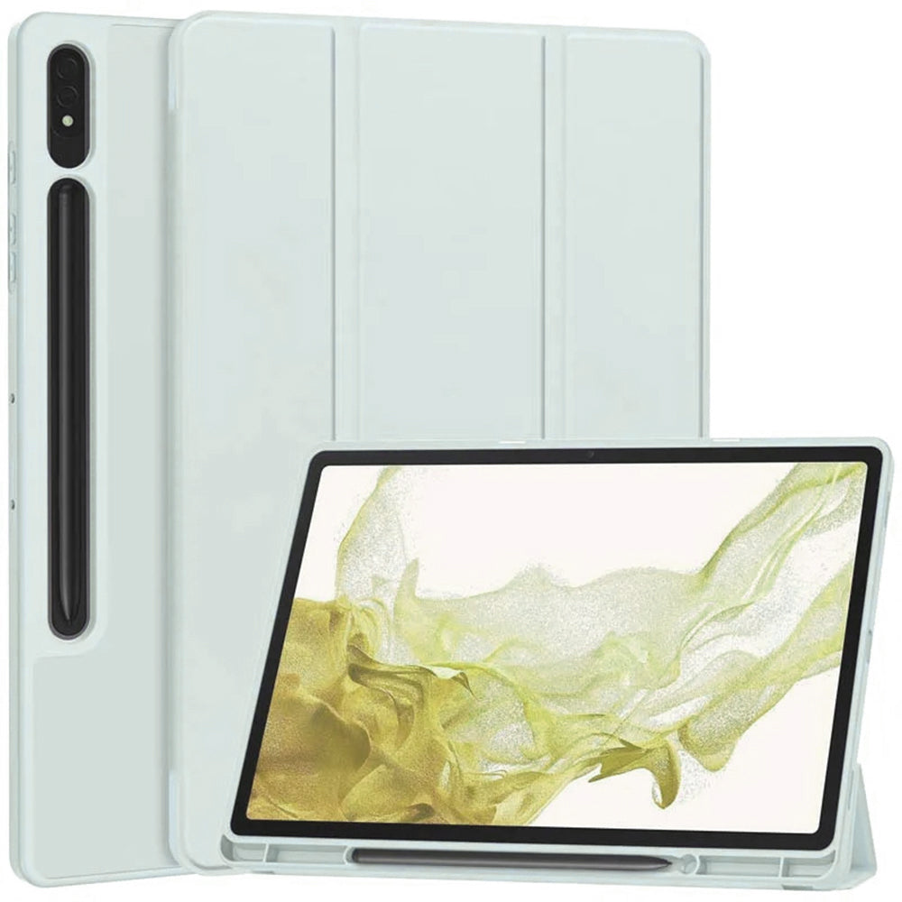 Husa de protectie pentru tableta Techsuit Flex Trifold compatibila cu Samsung Galaxy Tab S8, bleu, TPU