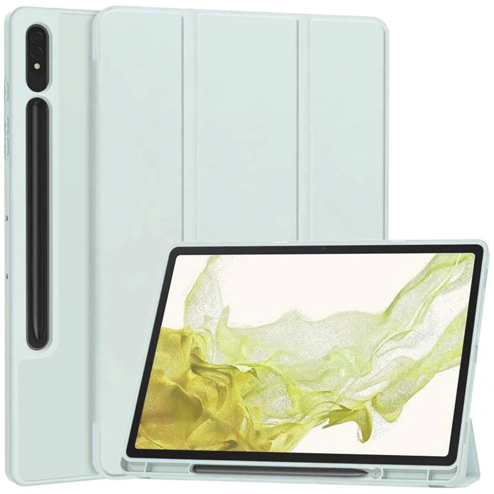 Husa de protectie pentru tableta Techsuit Flex Trifold compatibila cu Samsung Galaxy Tab S8 Plus, bleu, TPU