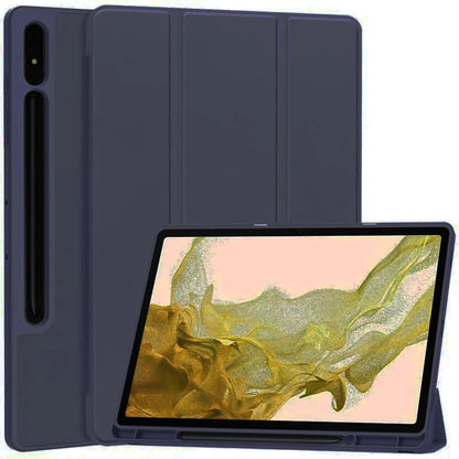 Husa de protectie pentru tableta Techsuit Flex Trifold compatibila cu Samsung Galaxy Tab S7 Plus, bleumarin, TPU