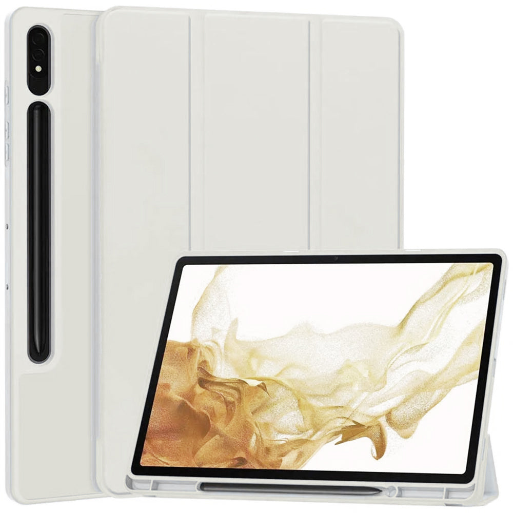 Husa de protectie pentru tableta Techsuit Flex Trifold compatibila cu Samsung Galaxy Tab S7 Plus, gri, TPU