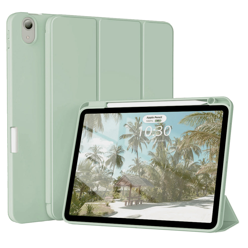 Husa de protectie pentru tableta Techsuit Flex Trifold compatibila cu Apple iPad Air 5 (2022), verde deschis, TPU