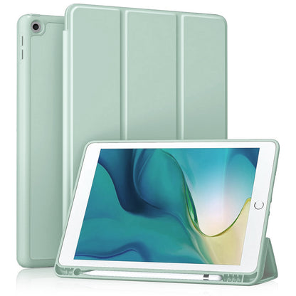 Husa de protectie pentru tableta Techsuit Flex Trifold compatibila cu Apple iPad 10.2 (2021), verde deschis, TPU