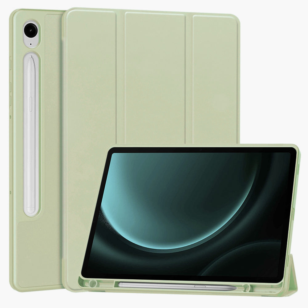 Husa de protectie pentru tableta Techsuit Flex Trifold compatibila cu Samsung Galaxy Tab S9 FE, verde deschis, TPU