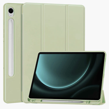Husa de protectie pentru tableta Techsuit Flex Trifold compatibila cu Samsung Galaxy Tab S9 FE, verde deschis, TPU
