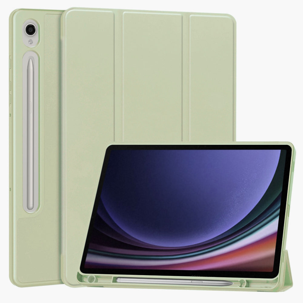 Husa de protectie pentru tableta Techsuit Flex Trifold compatibila cu Samsung Galaxy Tab S9, verde deschis, TPU