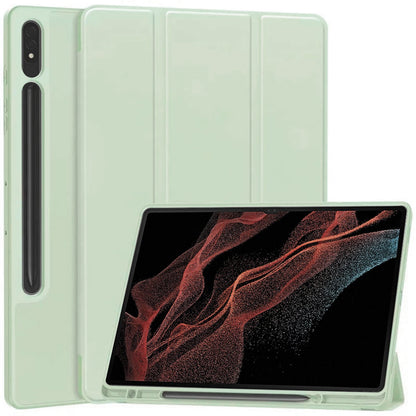 Husa de protectie pentru tableta Techsuit Flex Trifold compatibila cu Samsung Galaxy Tab S8 Ultra, verde deschis, TPU