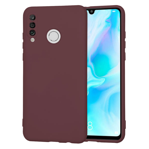 Husa de protectie Techsuit SoftFlex compatibila cu Huawei P30 Lite New Edition, acoperire spate, visiniu