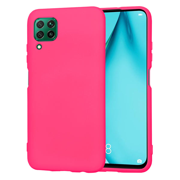 Husa de protectie Techsuit SoftFlex compatibila cu Huawei P40 Lite, acoperire spate, roz neon