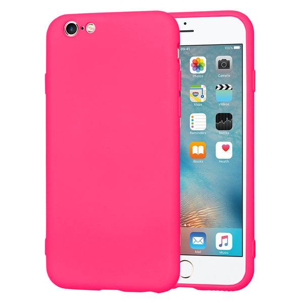 Husa de protectie Techsuit SoftFlex compatibila cu Apple iPhone 6, acoperire spate, roz neon