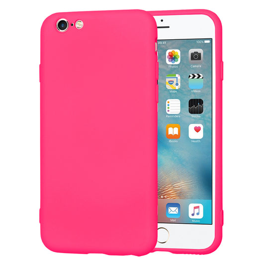 Husa de protectie Techsuit SoftFlex compatibila cu Apple iPhone 6S, acoperire spate, roz neon