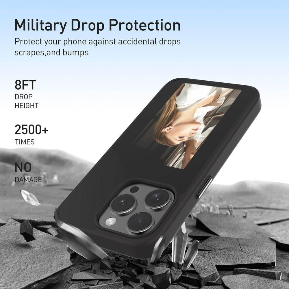 Husa de protectie Techsuit SmartScreen NFC compatibila cu Apple iPhone 15 Pro , acoperire spate, negru