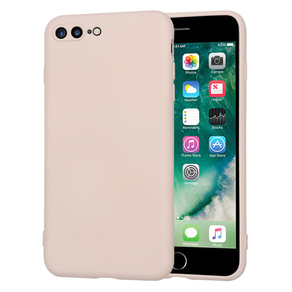 Husa de protectie Techsuit SoftFlex compatibila cu Apple iPhone 7 Plus, acoperire spate, roz pudra