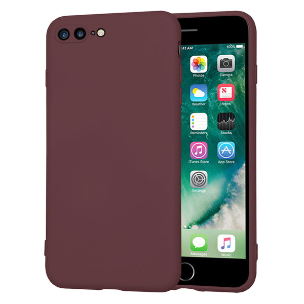 Husa de protectie Techsuit SoftFlex compatibila cu Apple iPhone 7 Plus, acoperire spate, visiniu