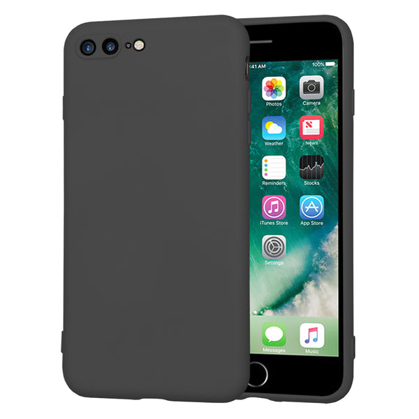 Husa de protectie Techsuit SoftFlex compatibila cu Apple iPhone 7 Plus, acoperire spate, negru