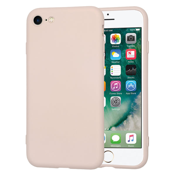 Husa de protectie Techsuit SoftFlex compatibila cu Apple iPhone 7, acoperire spate, roz pudra