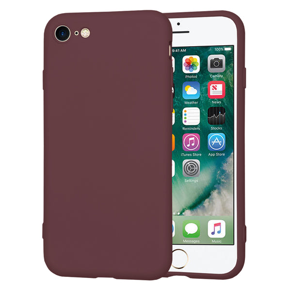 Husa de protectie Techsuit SoftFlex compatibila cu Apple iPhone 7, acoperire spate, visiniu