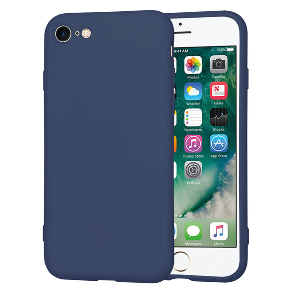 Husa de protectie Techsuit SoftFlex compatibila cu Apple iPhone 7, acoperire spate, albastru inchis