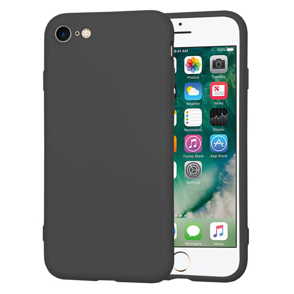 Husa de protectie Techsuit SoftFlex compatibila cu Apple iPhone 7, acoperire spate, negru