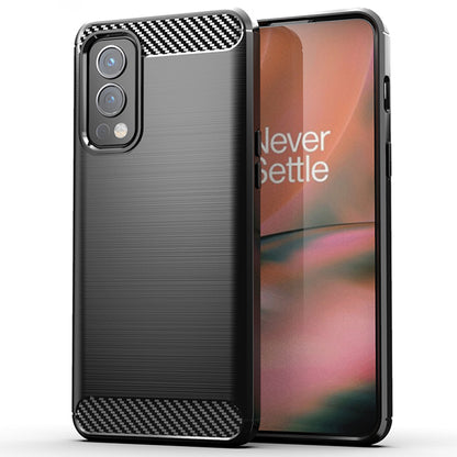 Husa de protectie Techsuit Carbon Siliconecompatibila cu Oneplus Nord 2 5G , acoperire spate, negru