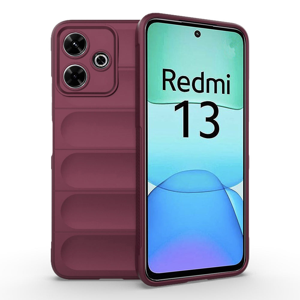 Husa de protectie Techsuit Magic Shield compatibila cu Xiaomi Redmi 13, acoperire spate, visiniu