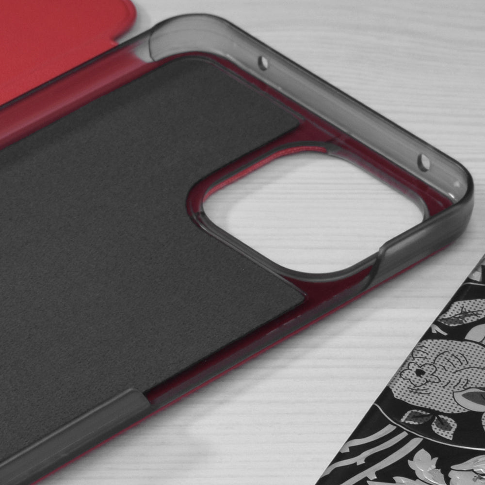 Husa de protectie Techsuit eFold Series compatibila cu Xiaomi Mi 11 Lite 4G, acoperire spate, rosu