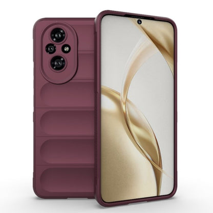 Husa de protectie Techsuit Magic Shield compatibila cu Honor 200, acoperire spate, visiniu