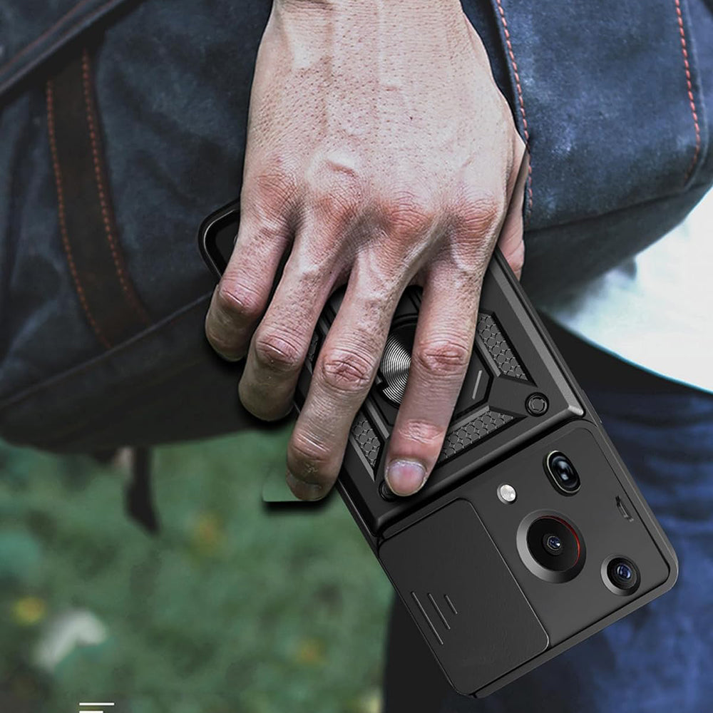 Husa de protectie Techsuit CamShield Series compatibila cu Huawei Pura 70, acoperire spate, negru