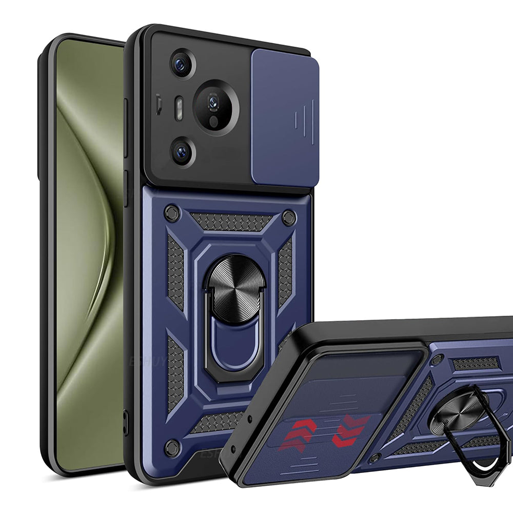 Husa de protectie Techsuit CamShield Series compatibila cu Huawei Pura 70, acoperire spate, albastru