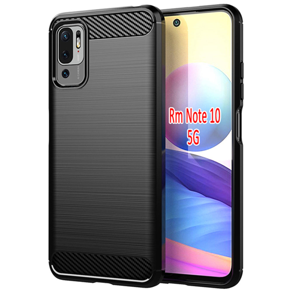 Husa de protectie Techsuit Carbon Siliconecompatibila cu Xiaomi Redmi Poco M3 Pro 5G , acoperire spate, negru