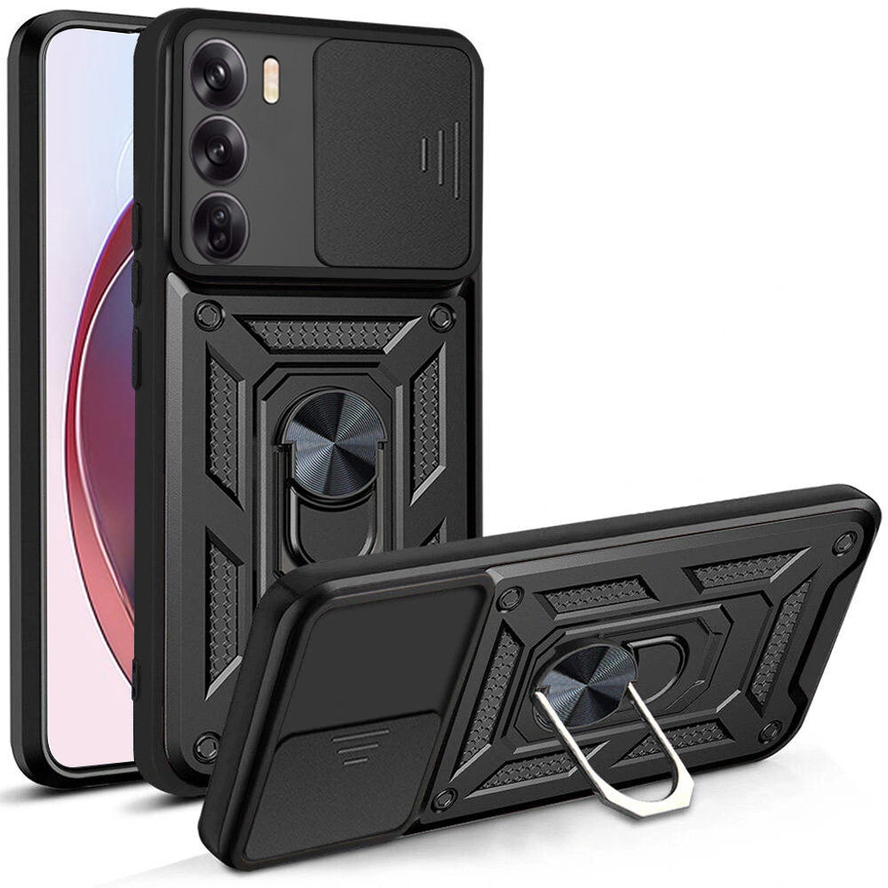 Husa de protectie Techsuit CamShield Series compatibila cu Oppo Reno12 Pro, acoperire spate, negru