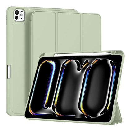 Husa de protectie pentru tableta Techsuit Flex Trifold compatibila cu Apple iPad Pro 11 (2024), verde deschis, TPU