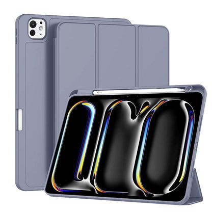 Husa de protectie pentru tableta Techsuit Flex Trifold compatibila cu Apple iPad Pro 11 (2024), mov, TPU