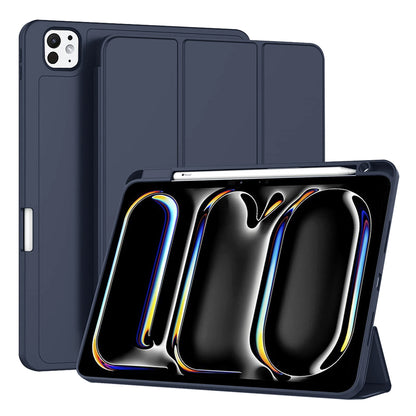 Husa de protectie pentru tableta Techsuit Flex Trifold compatibila cu Apple iPad Pro 11 (2024), bleumarin, TPU