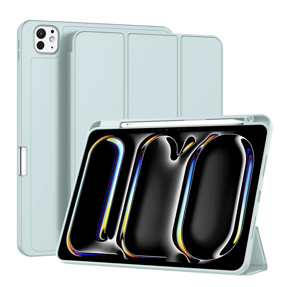 Husa de protectie pentru tableta Techsuit Flex Trifold compatibila cu Apple iPad Pro 11 (2024), bleu, TPU