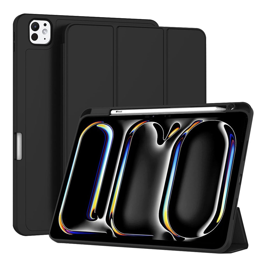 Husa de protectie pentru tableta Techsuit Flex Trifold compatibila cu Apple iPad Pro 11 (2024), negru, TPU