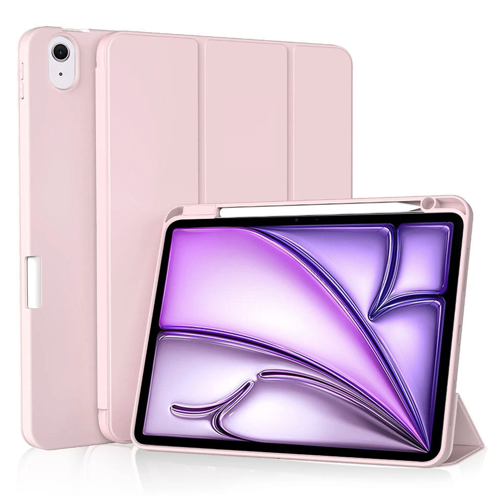 Husa de protectie pentru tableta Techsuit Flex Trifold compatibila cu Apple iPad Air 11 (2024), roz, TPU