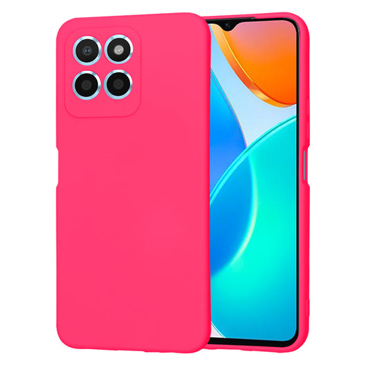 Husa de protectie Techsuit SoftFlex compatibila cu Honor X8 5G, acoperire spate, roz neon