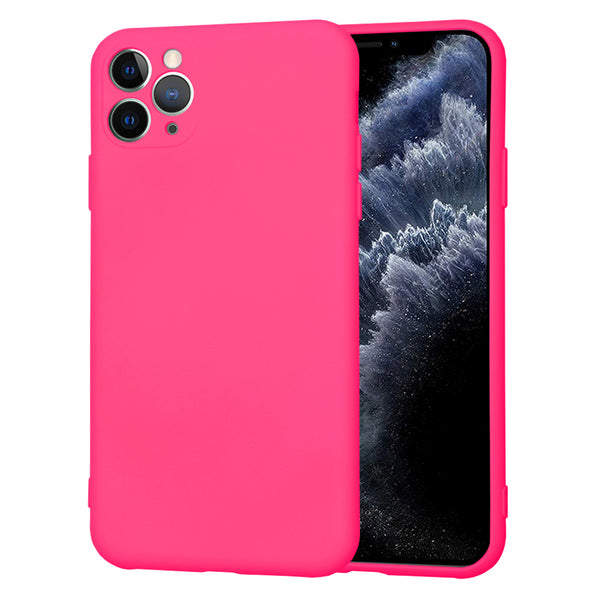 Husa de protectie Techsuit SoftFlex compatibila cu Apple iPhone 11 Pro Max, acoperire spate, roz neon