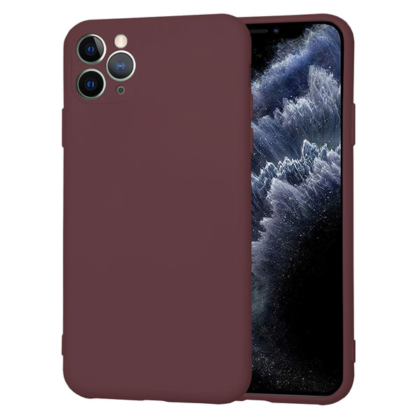 Husa de protectie Techsuit SoftFlex compatibila cu Apple iPhone 11 Pro Max, acoperire spate, visiniu