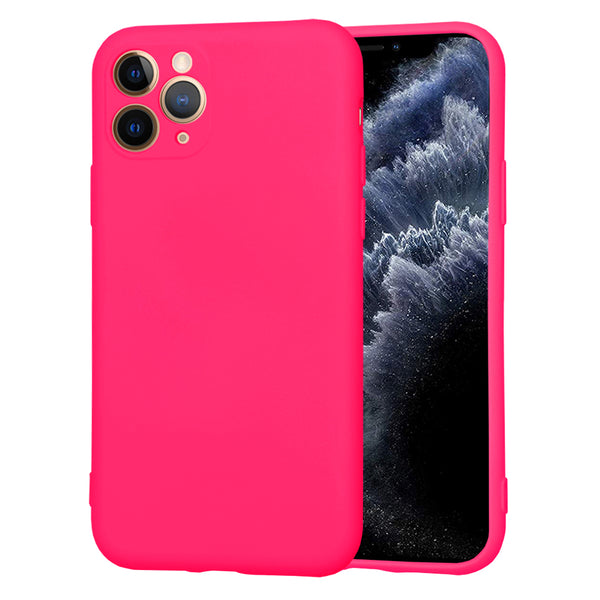 Husa de protectie Techsuit SoftFlex compatibila cu Apple iPhone 11 Pro, acoperire spate, roz neon