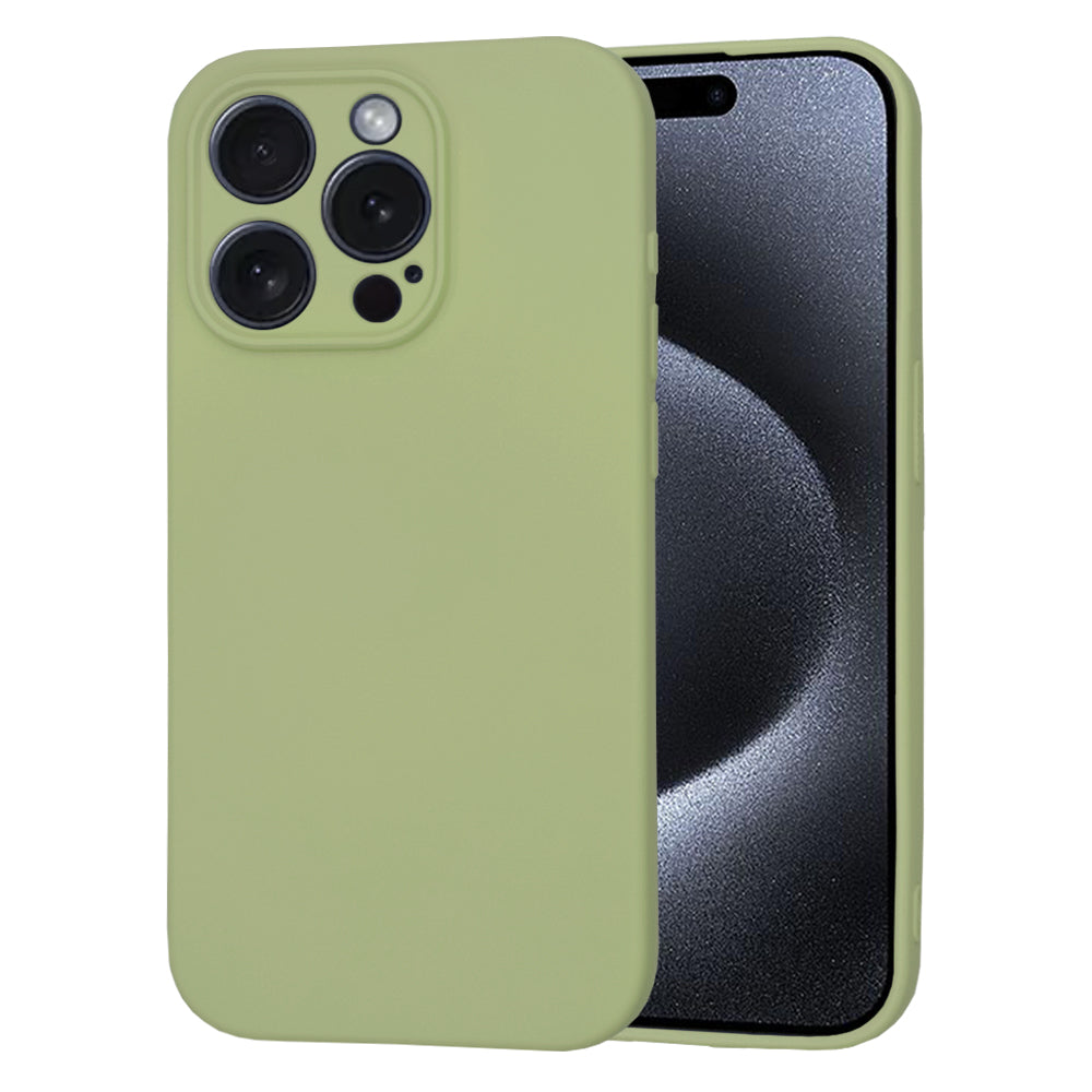 Husa de protectie Techsuit SoftFlex compatibila cu Apple iPhone 15 Pro, acoperire spate, verde kaki