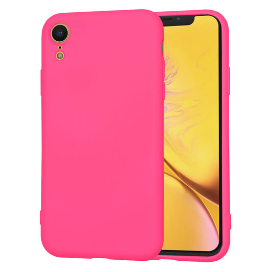 Husa de protectie Techsuit SoftFlex compatibila cu Apple iPhone XR, acoperire spate, roz neon