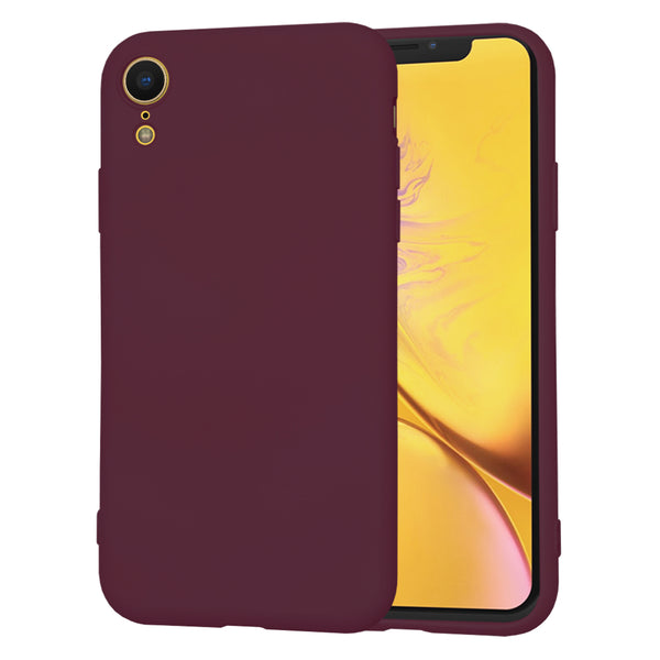 Husa de protectie Techsuit SoftFlex compatibila cu Apple iPhone XR, acoperire spate, visiniu