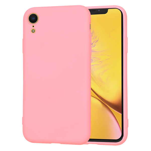 Husa de protectie Techsuit SoftFlex compatibila cu Apple iPhone XR, acoperire spate, roz deschis